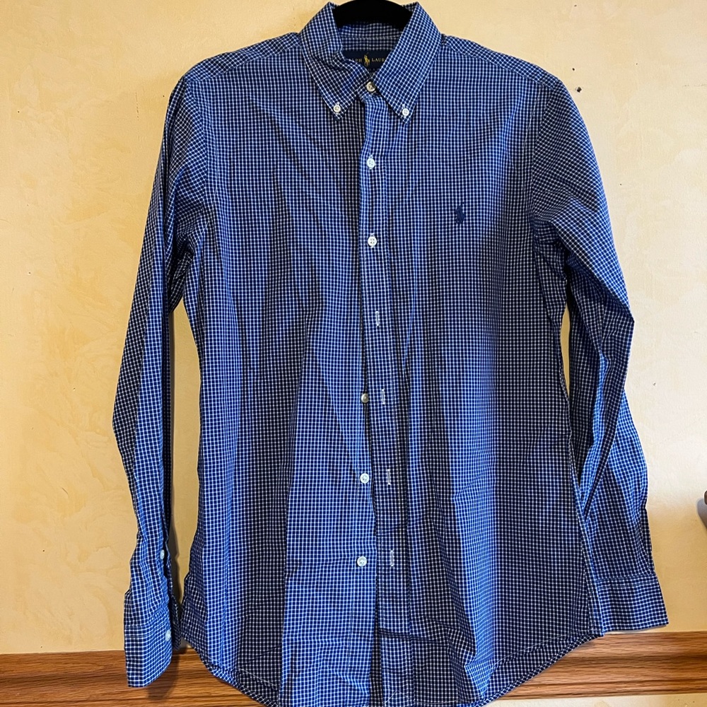 Mens Polo Ralph Lauren Button Down Shirt (Small - Custom Fit)